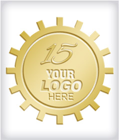 Shiny Gold Custom Years Of Service Pins image