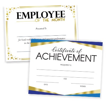 Certificates Many Styles To Choose From