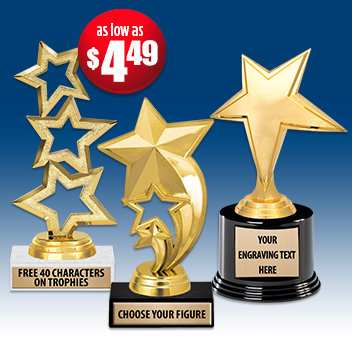 Participation Star Trophies FREE Shipping On Order 100+