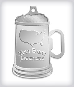 Shiny Silver Custom Bottle Opener Medals image