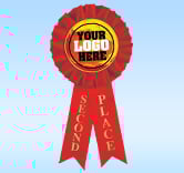 Custom 2nd Place Rosette Ribbon