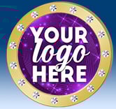 1.3&rdquo; Gold Rhinestone Pin