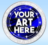 Silver Glitter Insert Pin