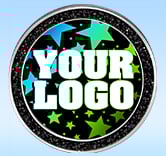 Black Glitter Insert Pin