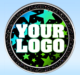 Black Glitter Insert Pin