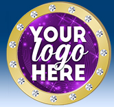 1.3&rdquo; Gold Rhinestone Pin