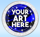 Silver Glitter Insert Pin