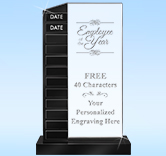 12 Black Plate Slide-In Perpetual Acrylic