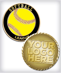 Custom Softball Coins image