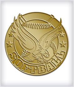 Custom No Color Softball Pins image