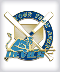 Custom Softball Mascot Pins image