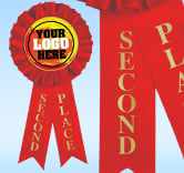 Custom 2nd Place Rosette Ribbon