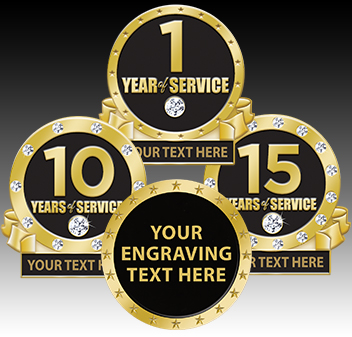 Engraved Pins Personalized With Your Text