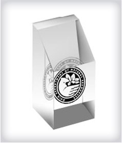 Custom Rectangle Angle Top Acrylic Embedments image