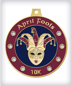 Rhinestone Custom Running Medals image