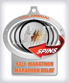 Spinning Custom Running Medals image