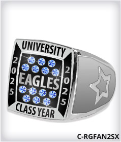 Custom Square Champion 2.0 Ring Top With Stones image