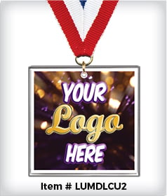 Square Custom 2&rdquo; Acrylic Medal image
