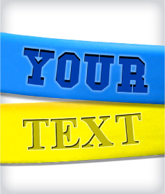 Custom Embossed Awareness Bracelets image