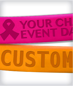 Custom Raised Embossed Awareness Bracelets image