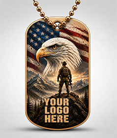 Custom Printed Bronze Dog Tags image