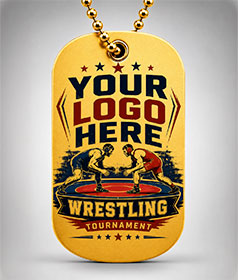 Custom Printed Gold Dog Tags image