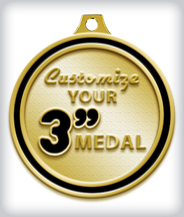 Custom 3&rdquo; Medal image
