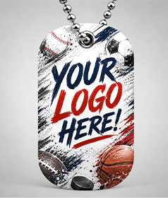 Custom Printed Silver Dog Tags image