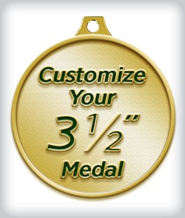Custom 3 &frac12;&rdquo; Medal image