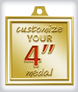 Custom 4&rdquo; Medal image
