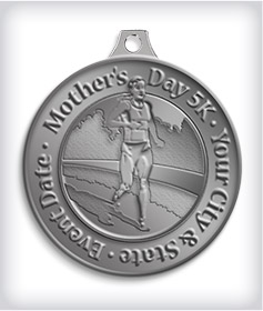 Antique Silver Custom 5K Medals image