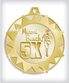 Shiny Gold Custom 5K Medals image