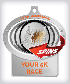 Spinning Custom 5K Medals image