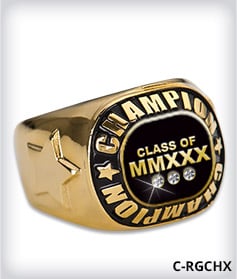 Custom Metal Inlay Champion Ring image
