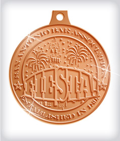 Shiny Bronze Custom Fiesta Medals image