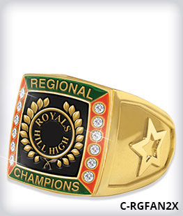 Custom Square Champion 2.0 Ring Top With Stone Bezel image