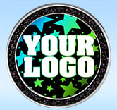 Black Glitter Insert Pin
