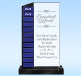 12 Blue Plate Slide-In Perpetual Acrylic Award