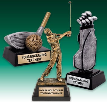 Golf Resin Trophy Awards