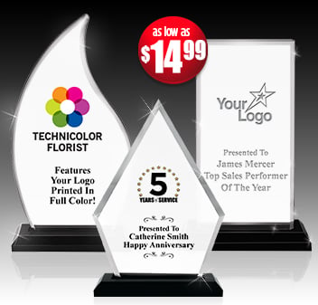 Skyline Acrylic Awards - Color Printing Available!