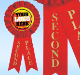 Custom 2nd Place Rosette Ribbon