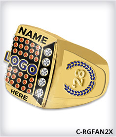 Custom Square Champion 2.0 Ring Top With Stones image