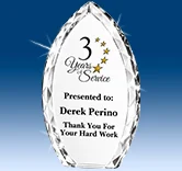 Tear Drop Crystal Award