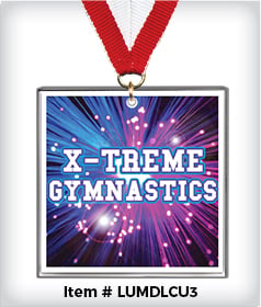 Square Custom 3&rdquo; Acrylic Medal image