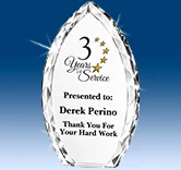 Tear Drop Crystal Award