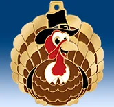 2" Thanksgiving Turkey Medal